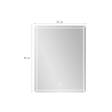 Verlichte badkamerspiegel 60x80 cm met anti-condens functie Vindur L Voorraad