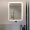 Badkamerspiegel met anti-condens functie en achtergrondverlichting 70x90 cm Vindur XL Kortingen