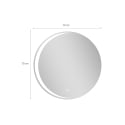 Ronde anti-condens badkamerspiegel met verlichting 70 cm Skeri XL Voorraad
