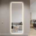Rechthoekige LED-wandspiegel 170x65 cm met achtergrondverlichting Trefil Kortingen