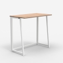Ruimtebesparend wit en houten opklapbaar bureau 80x45x75 cm Wolly W Verkoop