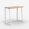 Ruimtebesparend wit en houten opklapbaar bureau 80x45x75 cm Wolly W Verkoop