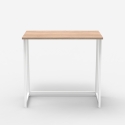 Ruimtebesparend wit en houten opklapbaar bureau 80x45x75 cm Wolly W Aanbod