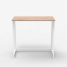 Ruimtebesparend wit en houten opklapbaar bureau 80x45x75 cm Wolly W Aanbod
