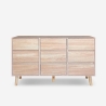 Ladekast dressoir van hout met 9 laden 120x40x72 cm Vudan Aanbod
