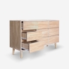 Ladekast dressoir van hout met 9 laden 120x40x72 cm Vudan Kortingen