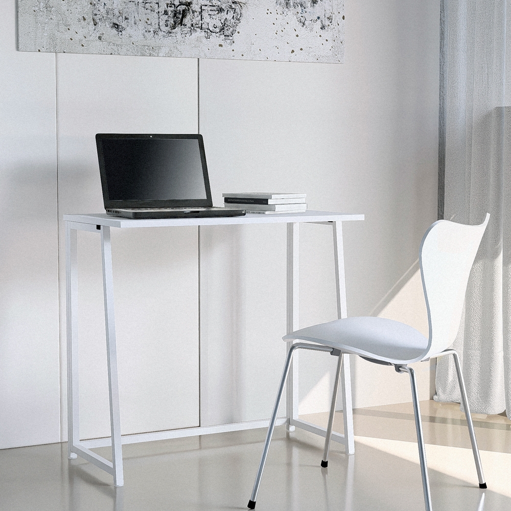 Inklapbaar ruimtebesparend bureau 80x45x75 cm wit voor kantoor Wolly B Aanbieding Inklapbaar ruimtebesparend bureau 80x45x75 cm wit voor kantoor Wolly B Aanbieding
