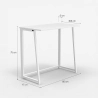 Ruimtebesparend wit en houten opklapbaar bureau 80x45x75 cm Wolly W Kortingen