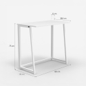 Inklapbaar ruimtebesparend bureau 80x45x75 cm wit voor kantoor Wolly B Kortingen