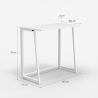 Inklapbaar ruimtebesparend bureau 80x45x75 cm wit voor kantoor Wolly B Kortingen