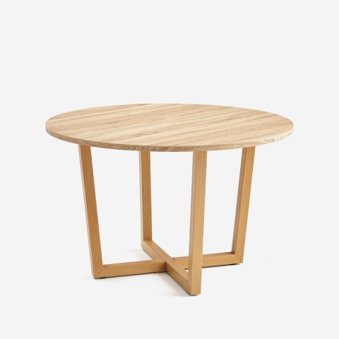 Ronde houten eettafel in modern design 120cm Zira Aanbieding