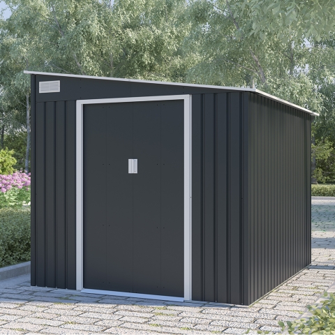 Metalen tuinhuisje voor gereedschap 214x257x193cm Ostuni Aanbieding