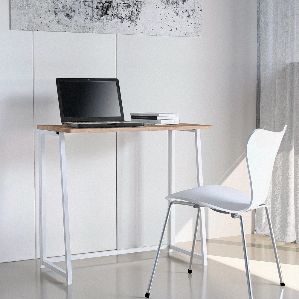 Ruimtebesparend wit en houten opklapbaar bureau 80x45x75 cm Wolly W Aanbieding Ruimtebesparend wit en houten opklapbaar bureau 80x45x75 cm Wolly W Aanbieding