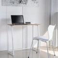 Ruimtebesparend wit en houten opklapbaar bureau 80x45x75 cm Wolly W Aanbieding