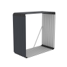 Metalen houtopslag overkapping voor buiten 110x52x110 cm Livigno Korting