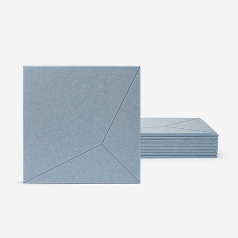 Set van 8 akoestische wandpanelen 60x60 cm blauw Klank-A Aanbieding