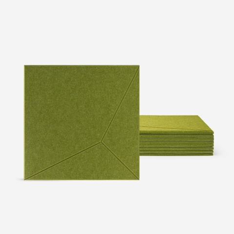 Set van 8 akoestische groene wandpanelen Klank-V Aanbieding
