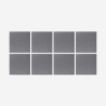Set van 8 decoratieve akoestische panelen 60x60 cm grijs Klank-GC Verkoop