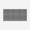 Set van 8 decoratieve akoestische panelen 60x60 cm grijs Klank-GC Korting