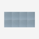 Set van 8 akoestische blauwe wandpanelen 60x60 cm Toon-A Korting