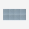 Set van 8 akoestische blauwe wandpanelen 60x60 cm Toon-A Korting