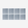 Set van 8 akoestische design wandpanelen 60x60 cm grijs Toon-G Verkoop