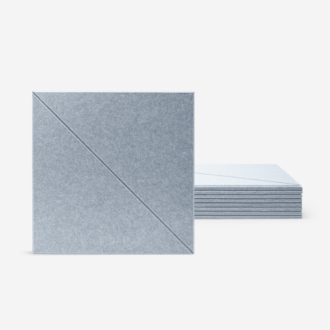 Set van 8 akoestische design wandpanelen 60x60 cm grijs Toon-G Aanbieding