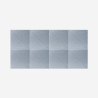 Set van 8 akoestische design wandpanelen 60x60 cm grijs Toon-G Korting