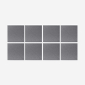 Set van 8 decoratieve akoestische wandpanelen 60x60 cm grijs Toon-GC Verkoop