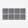 Set van 8 decoratieve akoestische wandpanelen 60x60 cm grijs Toon-GC Verkoop