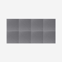 Set van 8 decoratieve akoestische wandpanelen 60x60 cm grijs Toon-GC Korting