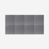 Set van 8 decoratieve akoestische wandpanelen 60x60 cm grijs Toon-GC Korting