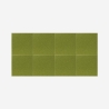 Set van 8 decoratieve groene akoestische wandpanelen 60x60 cm Toon-V Korting