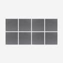 Set van 8 akoestische design wandpanelen 60x60 cm grijs Zarbi-GC Verkoop
