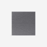 Set van 8 akoestische design wandpanelen 60x60 cm grijs Zarbi-GC Kortingen