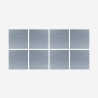 Set van 8 decoratieve akoestische wandpanelen 60x60 cm grijs Zarbi-G Verkoop
