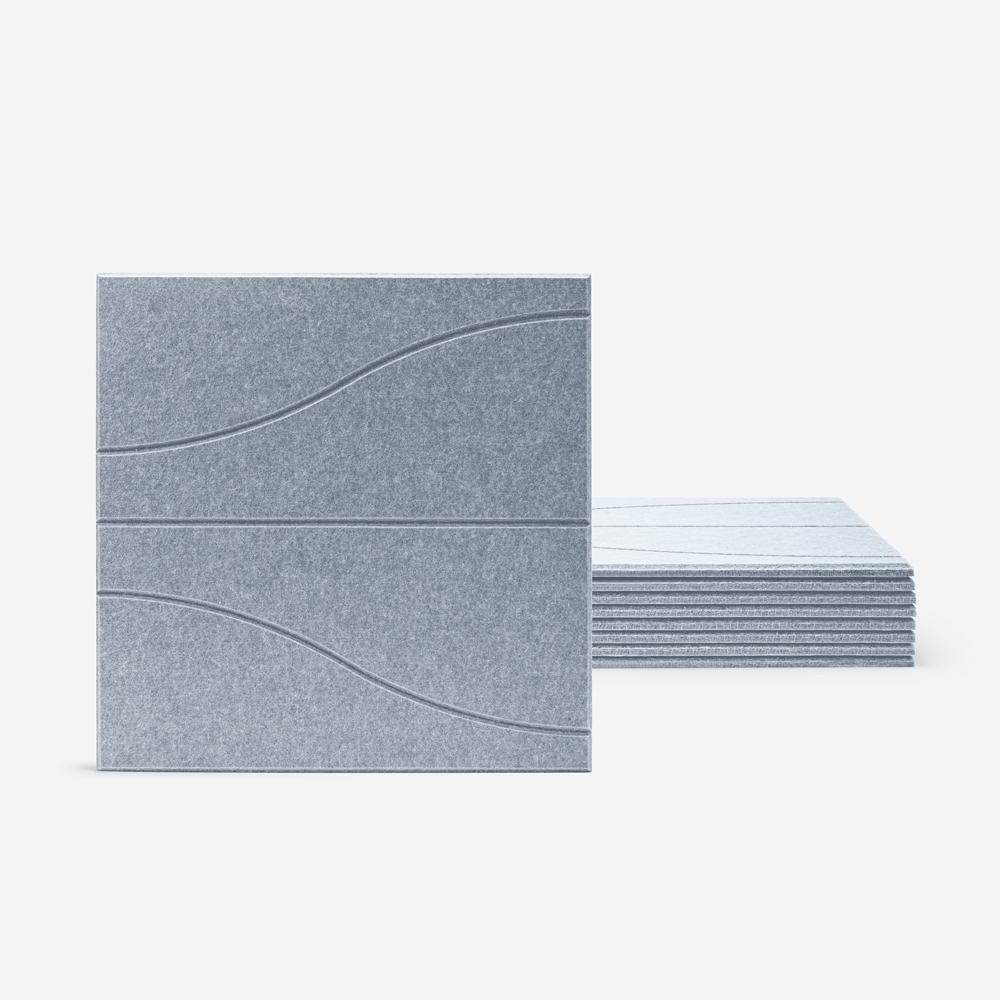 Set van 8 decoratieve akoestische wandpanelen 60x60 cm grijs Zarbi-G Aanbieding Set van 8 decoratieve akoestische wandpanelen 60x60 cm grijs Zarbi-G Aanbieding