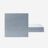 Set van 8 decoratieve akoestische wandpanelen 60x60 cm grijs Zarbi-G Aanbieding