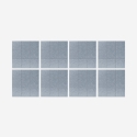 Set van 8 decoratieve akoestische grijze wandpanelen 60x60 cm Didi-G Verkoop