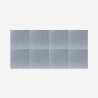 Set van 8 decoratieve akoestische grijze wandpanelen 60x60 cm Didi-G Korting