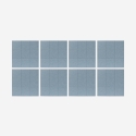 Set van 8 decoratieve akoestische wandpanelen blauw 60x60 cm Didi-A Verkoop