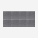 Set van 8 decoratieve grijze akoestische wandpanelen 60x60 cm Didi-GC Verkoop