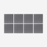 Set van 8 decoratieve grijze akoestische wandpanelen 60x60 cm Didi-GC Verkoop