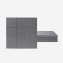 Set van 8 decoratieve grijze akoestische wandpanelen 60x60 cm Didi-GC Aanbieding