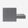 Set van 8 decoratieve grijze akoestische wandpanelen 60x60 cm Didi-GC Aanbieding