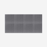 Set van 8 decoratieve grijze akoestische wandpanelen 60x60 cm Didi-GC Korting