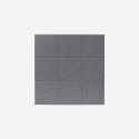 Set van 8 decoratieve grijze akoestische wandpanelen 60x60 cm Didi-GC Kortingen