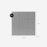 Set van 8 decoratieve grijze akoestische wandpanelen 60x60 cm Didi-GC Catalogus