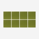 Set van 8 groene akoestische wandpanelen 60x60 cm Didi-V Verkoop