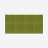 Set van 8 groene akoestische wandpanelen 60x60 cm Didi-V Korting